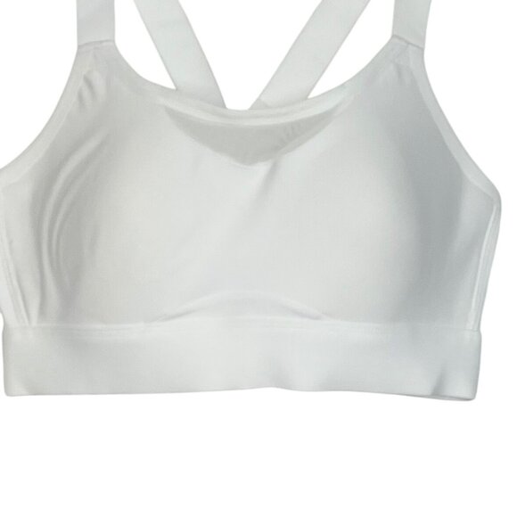 Avia Sports Bra Cross Back Padded White Size Small New - Picture 4 of 8